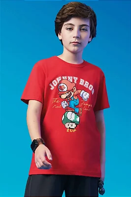 Camiseta em Meia Malha Johnny Fox Teen Menino