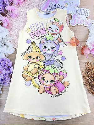 Vestido em Fly Tech Infanti Infantil Menina