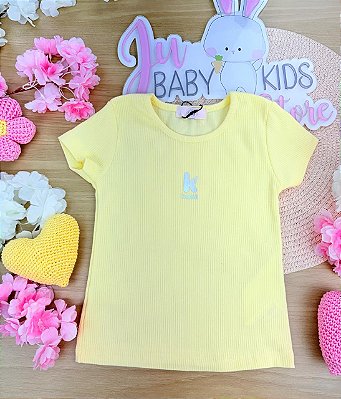 Blusa em Canelado Liz Amarelo Kukiê