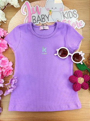 Blusa em Canelado Liz Lilás Kukiê