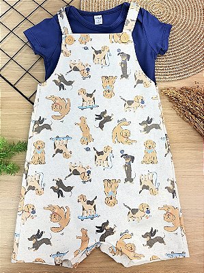 Conjunto Body e Jardineira Divertto