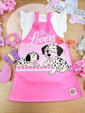 Conjunto Body e Salopete Cachorrinha Cinti