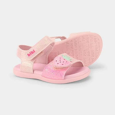 Sandália Infantil Bibi Baby Soft II Rosa de Morango