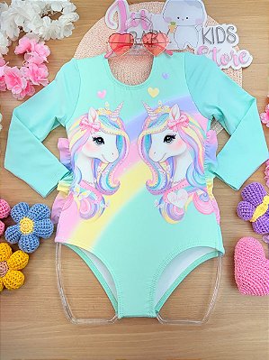 Maiô em Malha UV Dry com Proteção UV 50+ Infanti Infantil Menina