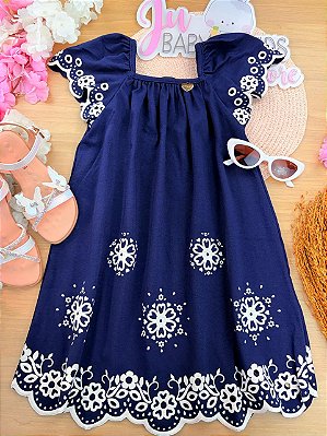 Vestido em Cotton Infanti Infantil Menina