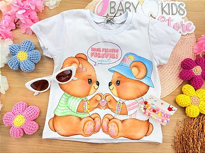 Blusa em Meia Malha. Acompanha Kits Pulseiras Infanti Infantil Menina