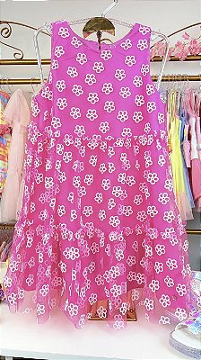 Vestido Rosa Flores Mon Sucré