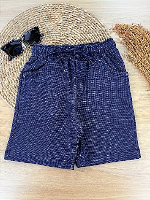 Bermuda em Malha Denim com Elastano Johnny Fox Teen Menino