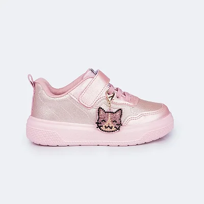 Tênis infantil Pampili Gatinho Rosa
