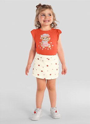 Conjunto Infantil Menina Meia Malha e Ribana Brandili