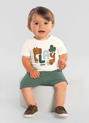 CONJUNTO INFANTIL MENINO EM MEIA MALHA E MOLETINHO BRANDILI