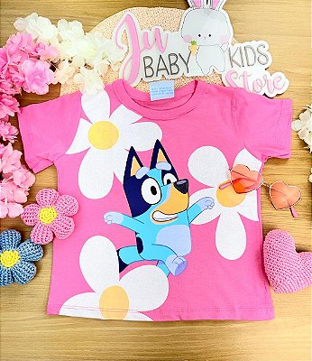 Blusa Rosa Bluey Meia Malha Brandili