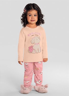 PIJAMA INFANTIL MENINA EM MEIA MALHA BRANDILI