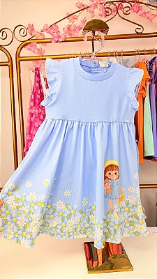 Vestido em Cotton Kukiê Bebê Menina