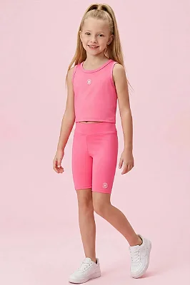 Bermuda Biker em Malha Poliamida UV 50+ Infanti Infantil Menina