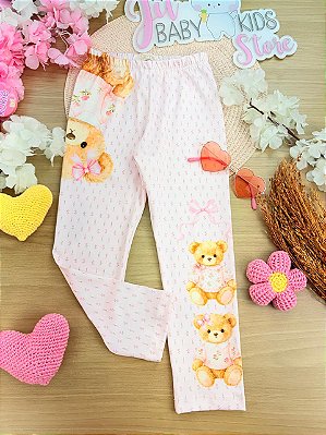 Legging Ursinha e Flores YoYo