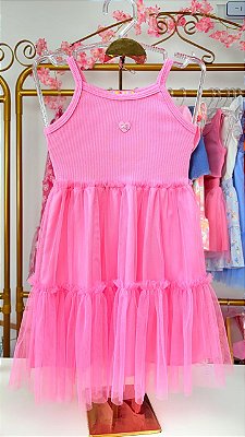 Vestido de Tule Rosa Mon Sucré