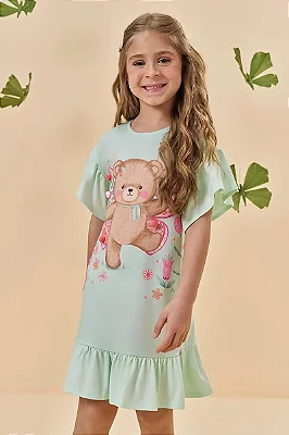 Vestido em Meia Malha Kukiê Infantil Menina