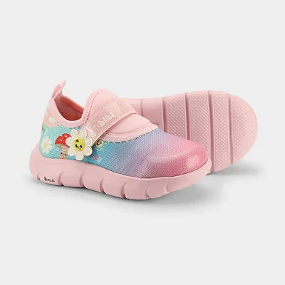 Tênis Infantil Bibi Energy Baby 2.0 Rosa com Flores