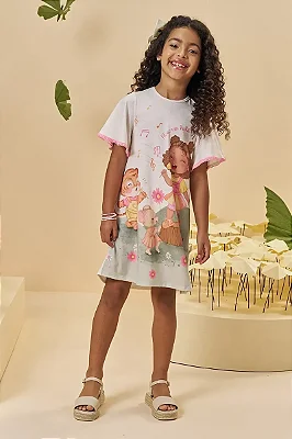 Vestido em Malha Fresh Kukiê Infantil Menina