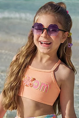 Óculos de Sol com Proteção UV. Acompanha Caixinha e Estojo Porta Óculos. Kukiê Infantil Menina