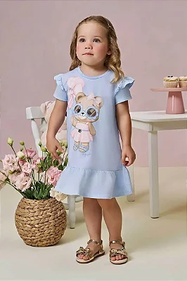 Vestido em Meia Malha Infanti Infantil Menina