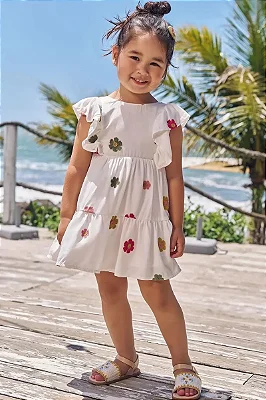 Vestido em Viscose Bordado Infanti Infantil Menina