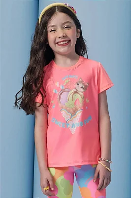 Blusa Alongada em Meia Malha Infanti Infantil Menina
