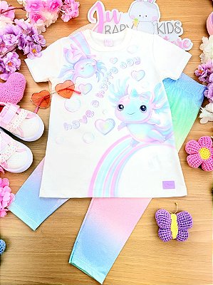 Conjunto Blusa Alongada e Legging Holográfica Xaxalote Cinti