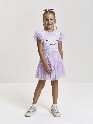 Conjunto Blusa e Saia com Short Embutido Xaxalote Cinti