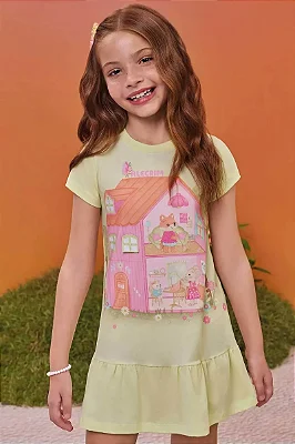 Vestido em Meia Malha Kukiê Infantil Menina
