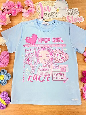 Camiseta em Meia Malha Kukiê Infantil Menina