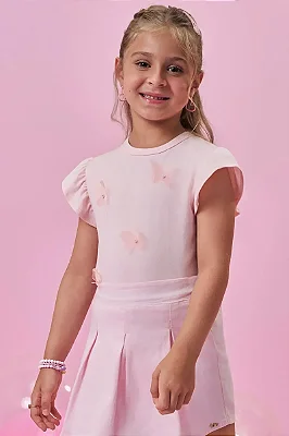 Blusa em Cotton Kukiê Infantil Menina