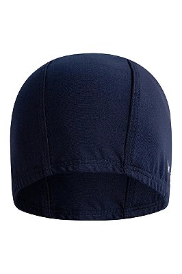 Touca de Natação em Malha com Proteção UV50+ Azul Marinho Kukiê Infantil Menina