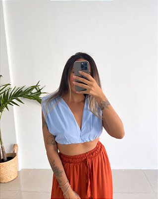 Cropped Mirela Azul