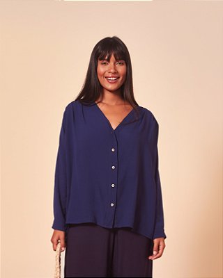 Camisa Nara Azul Marinho