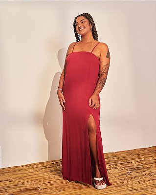 Vestido Lidi Bordô