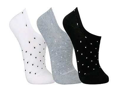 Kit Com 3 Pares De Meia Adulto Feminino Cano Curto Lupo 3271