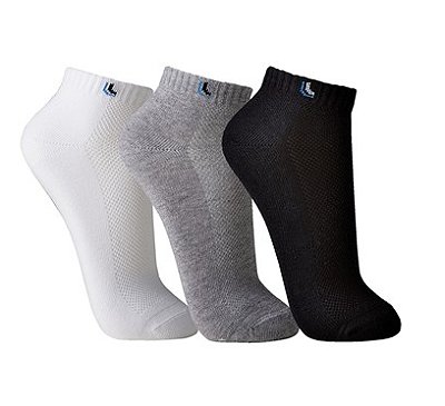 Kit Com 3 Pares De Meia Adulto Masculino Cano Curto Lupo 3225