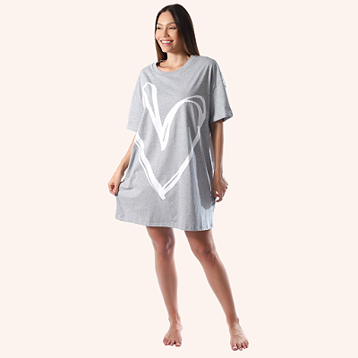Camisetão Feminino Coração Mescla