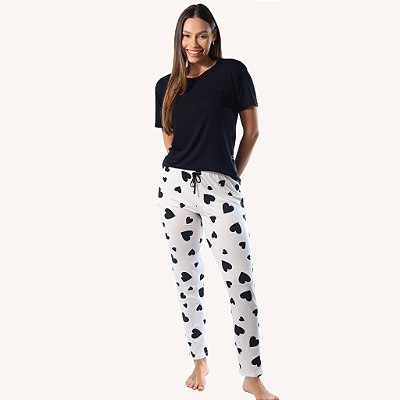 Pijama Feminino Meia Estação Coração