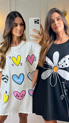 Kit 2 Camisetões Feminino Manga Curta - Empório do Algodão