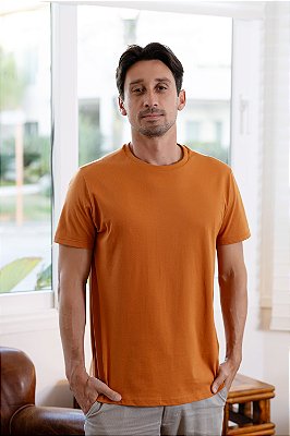 Camiseta Básica Ocre Masculina