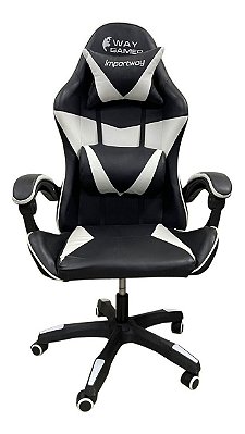 Cadeira Gamer Reclinável Branco E Preta - Importway