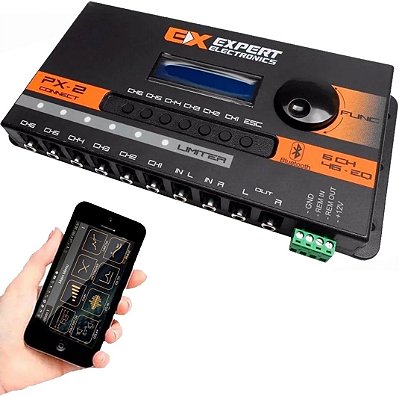 Crossover Px2 Connect 6 Canais Processador De Áudio Digital Equalizador Bluetooth - Expert