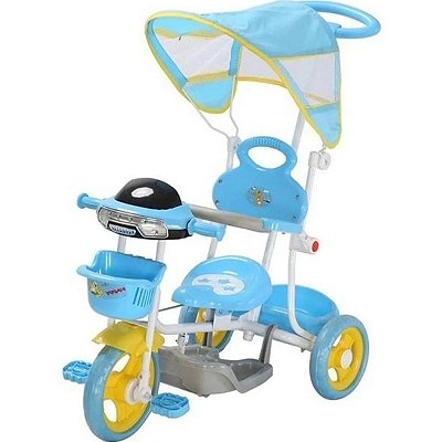 Triciclo Infantil Passeio Empurrador 2 Em 1 Importway Motoca Capota Toldo Bw003 - Importway