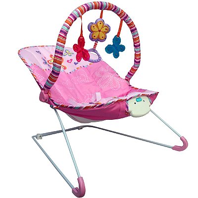 Cadeira De Descanso Rosa Para Bebes Com Vibração E Som -  Importway