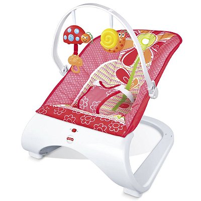 Cadeira De Descanso Vermelha Para Bebes Com Vibração E Som - Importway