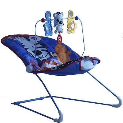 Cadeira De Descanso Azul Para Bebes Com Vibração E Som - Importway