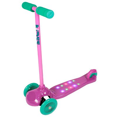 Patinete Infantil Zumm 3 Rodas Com Led Rosa - Bel